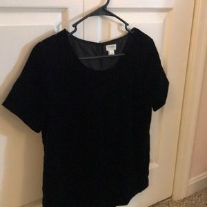 Black Velvet J Crew Top